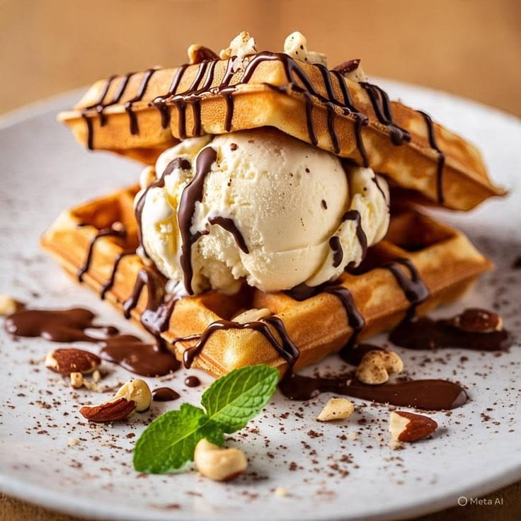 Waffle with Gelato